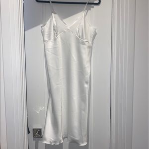 White Christian Dior satin dress